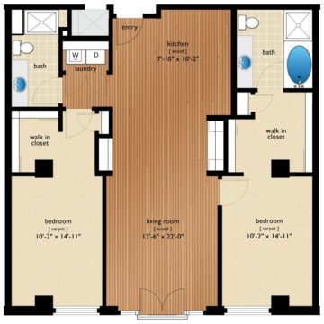 Apartment 407 floor plan